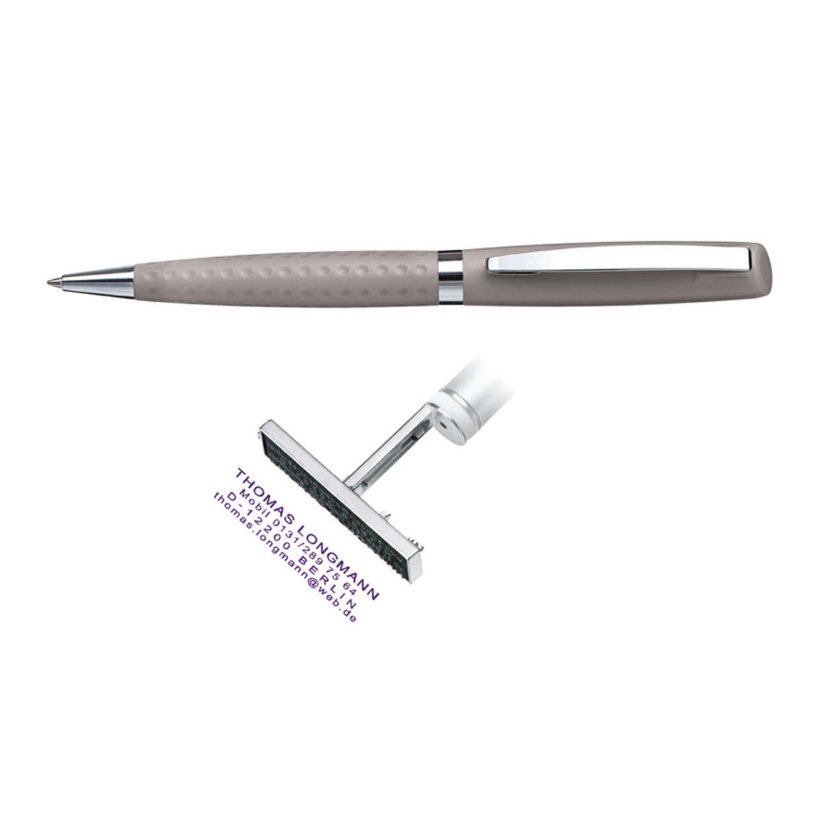 HERI | Stempelkugelschreiber Classic G Light (6401M) grau